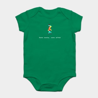 Save early, save often Baby Bodysuit